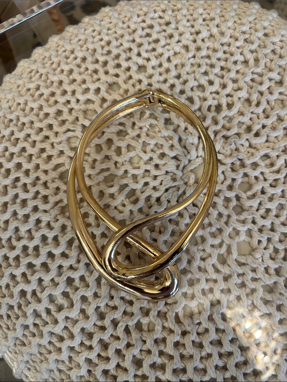 Lands' End Sculptural Gold-Tone Twist Bracelet